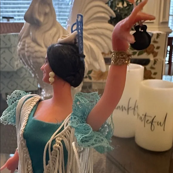 MARINA Turquoise Flamenco Dancer Collectable Doll - Picture 4 of 5